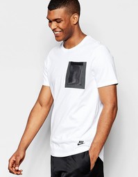 Nike T-Shirt With Mesh Pocket In White 776675-100 - Белый