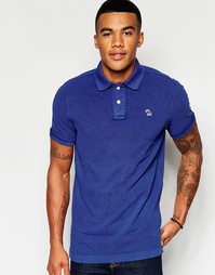 Синее облегающее поло Abercrombie &amp; Fitch - 220 синий