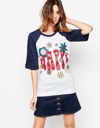 Футболка Love Moschino Happy Baseball