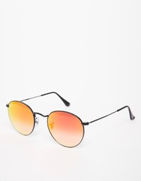 Солнцезащитные очки с розовыми зеркальными линзами Ray-Ban