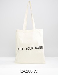 Сумка-тоут Not Your Babe Reclaimed Vintage - Бежевый