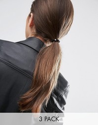 Набор из 3 кружевных резинок для волос ограниченной серии - Черный Asos