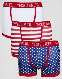 3 боксеров-брифов Ecko USA - Темно-синий