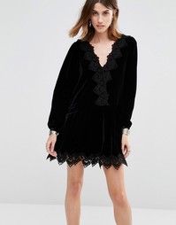 Платье Free People Velvet Dreams - Черный
