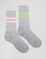 Комплект из 2 пар носков из крученой пряжи ASOS - Белый