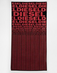 Пляжное полотенце с логотипом Diesel - Розовый