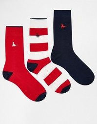 Комплект из 3 пар носков Jack Wills Alandale - Красный