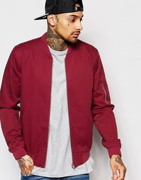 Бордовая куртка‑пилот с карманом MA1 ASOS - Burgundy