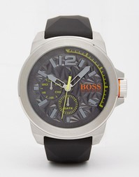 Часы с фактурным циферблатом и силиконовым ремешком BOSS Orange New Yo