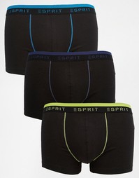 3 пары боксеров-брифов Esprit - Черный