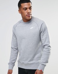Серый свитшот с круглым вырезом Nike AW77 545137-066 - Серый