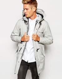 Парка со съемной курткой-пилот Selected Homme Premium - Светло-серый