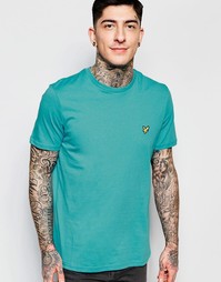 Бирюзовая футболка с логотипом в виде орла Lyle &amp; Scott - Синий