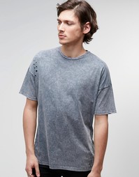 Свободная серая футболка ASOS - Серый