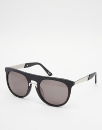 Круглые солнцезащитные очки в черной оправе Consortium - Черный