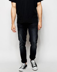 Темные суженные книзу джинсы слим Nudie Jeans Lean Dean 16 Dips