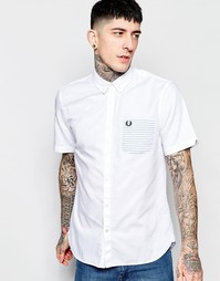 Рубашка слим с короткими рукавами Fred Perry - Белый