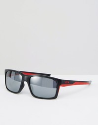 Квадратные солнцезащитные очки с зеркальными стеклами Oakley - Черный