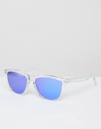 Квадратные солнцезащитные очки с фиолетовыми зеркальными стеклами Oakl Oakley