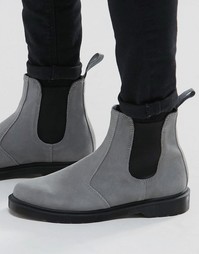 Замшевые ботинки челси Dr Martens - Серый
