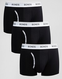Комплект из 3 боксеров-брифов Bonds - Черный