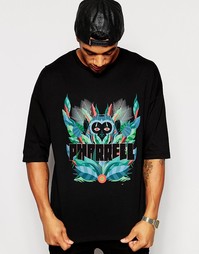 Oversize-футболка с принтом Pharrell ASOS - Черный