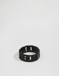 Черное кольцо‑цепочка Icon Brand - Черный