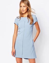 Цельнокройное платье со шлицей Closet - Бледно-синий