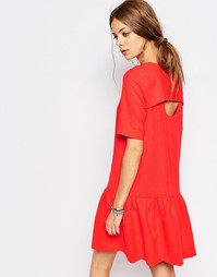 Красное платье с заниженной талией и открытой спинкой Suncoo - Красный