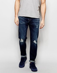 Рваные джинсы слим в стиле колор блок True Religion Dean - Выбеленный