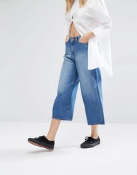 Укороченные джинсы с широкими штанинами Dr Denim Likke - Синий