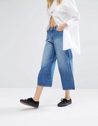 Укороченные джинсы с широкими штанинами Dr Denim Likke - Синий