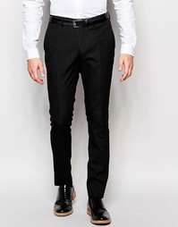 Зауженные строгие брюки в горошек Selected Homme - Черный