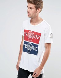 Длинная футболка с логотипом True Religion - Белый