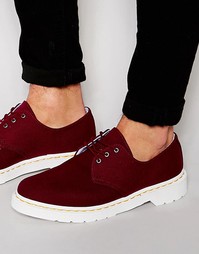 Ботинки с 3 люверсами Dr Martens - Красный