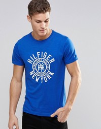Темно-синяя футболка классического кроя с принтом Tommy Hilfiger New Y