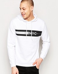 Худи с принтом Nyc ASOS - Белый