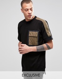 Свитшот с короткими рукавами и отделкой на кармане Black Eye Rags