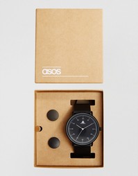 Часы и запонки в подарочной упаковке ASOS - Черный