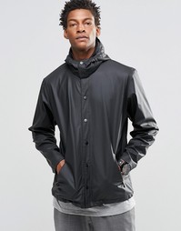 Черная спортивная куртка со съемным капюшоном Rains - Черный