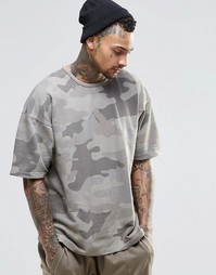 Камуфляжная oversize‑футболка Other UK - Stone