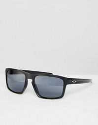 Квадратные солнцезащитные очки серебристого цвета Oakley - Черный