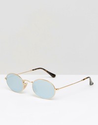 Круглые солнцезащитные очки-авиаторы с зеркальными стеклами Ray-Ban 0R