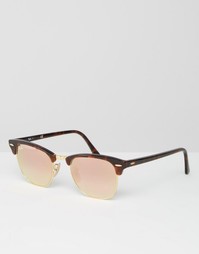 Солнцезащитные очки‑клабмастеры с зеркальными стеклами Ray-Ban 0RB3016