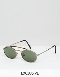Круглые солнцезащитные очки Reclaimed Vintage - Серебряный