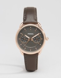 Часы с кожаным ремешком Fossil Tailor - Серый