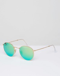 Круглые солнцезащитные очки-авиаторы с зеркальными стеклами Ray-Ban 0R