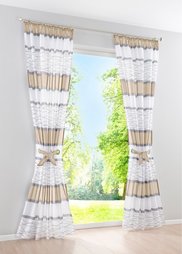 Штора Майра (1 шт.), люверсы (красный) Bonprix