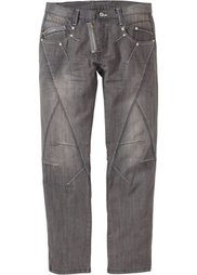 Джинсы Regular Fit Straight, длина (в дюймах) 34 (темно-синий «потертый») Bonprix