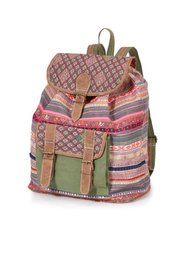 Узорчатый рюкзак (красный/зеленый/синий) Bonprix